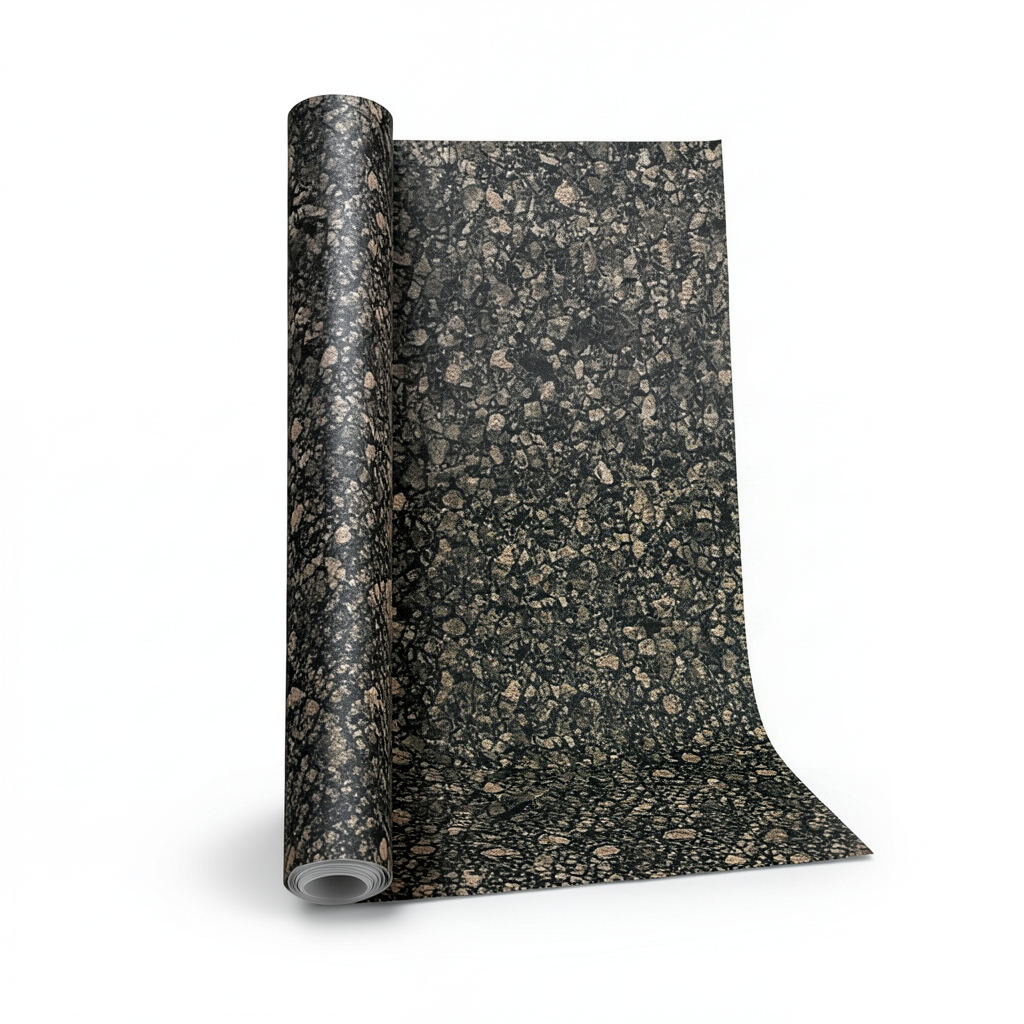 Classic Wallpaper Vinyl Sheath 15.6m x 106cm Black and Brown