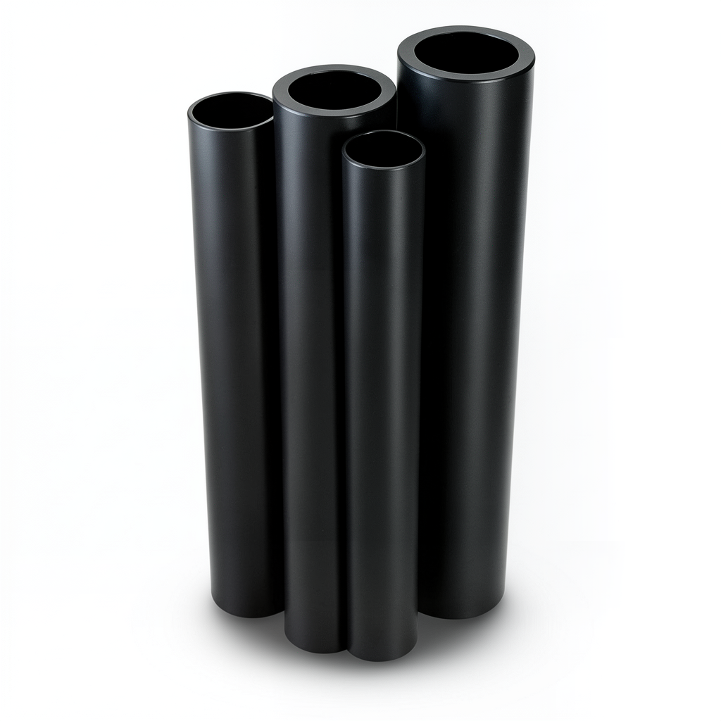 أنابيب HDPE الراجحي PE 80 ضغط 8 بار قطر 630 مم سمك 57.3 مم لون أسود