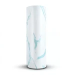 Classic Wallpaper Vinyl Sheath 15.6m x 106cm White with Cyan