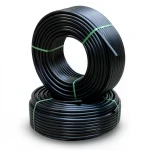 أنابيب HDPE PE 80 ضغط 8 بار قطر خارجي 90 مم سمك 8.2 مم لون أسود