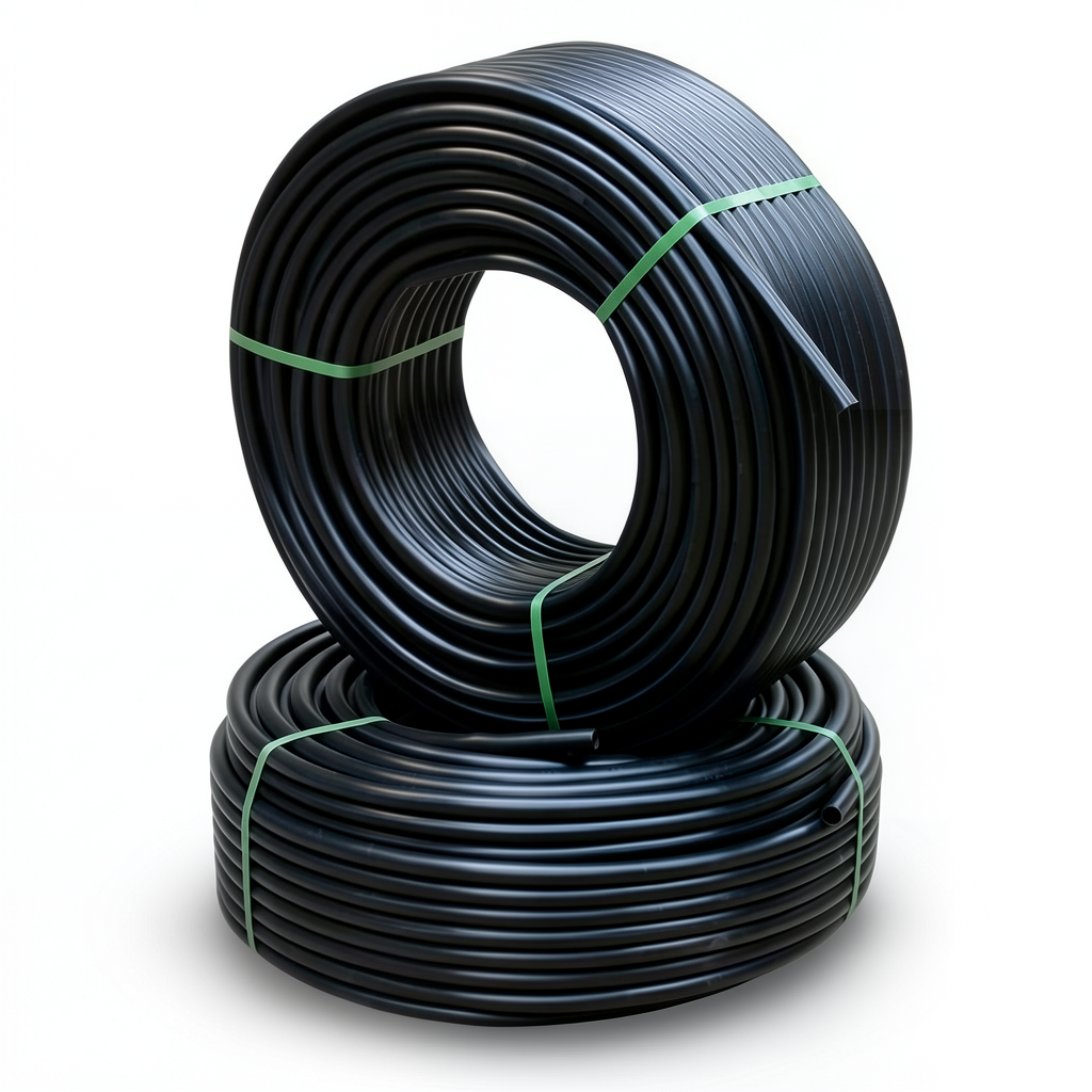 أنابيب HDPE PE 80 ضغط 8 بار قطر خارجي 90 مم سمك 8.2 مم لون أسود