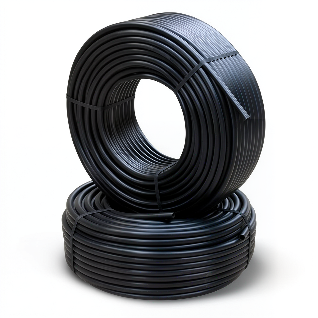 أنابيب HDPE PE 80 ضغط 8 بار قطر خارجي 110 مم سمك 10 مم لون أسود