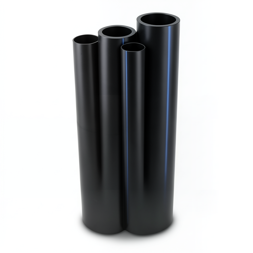 HDPE Pipes PE 80 Pressure 8 Bar Outside Diameter 500 mm Thickness 29.7 mm Black