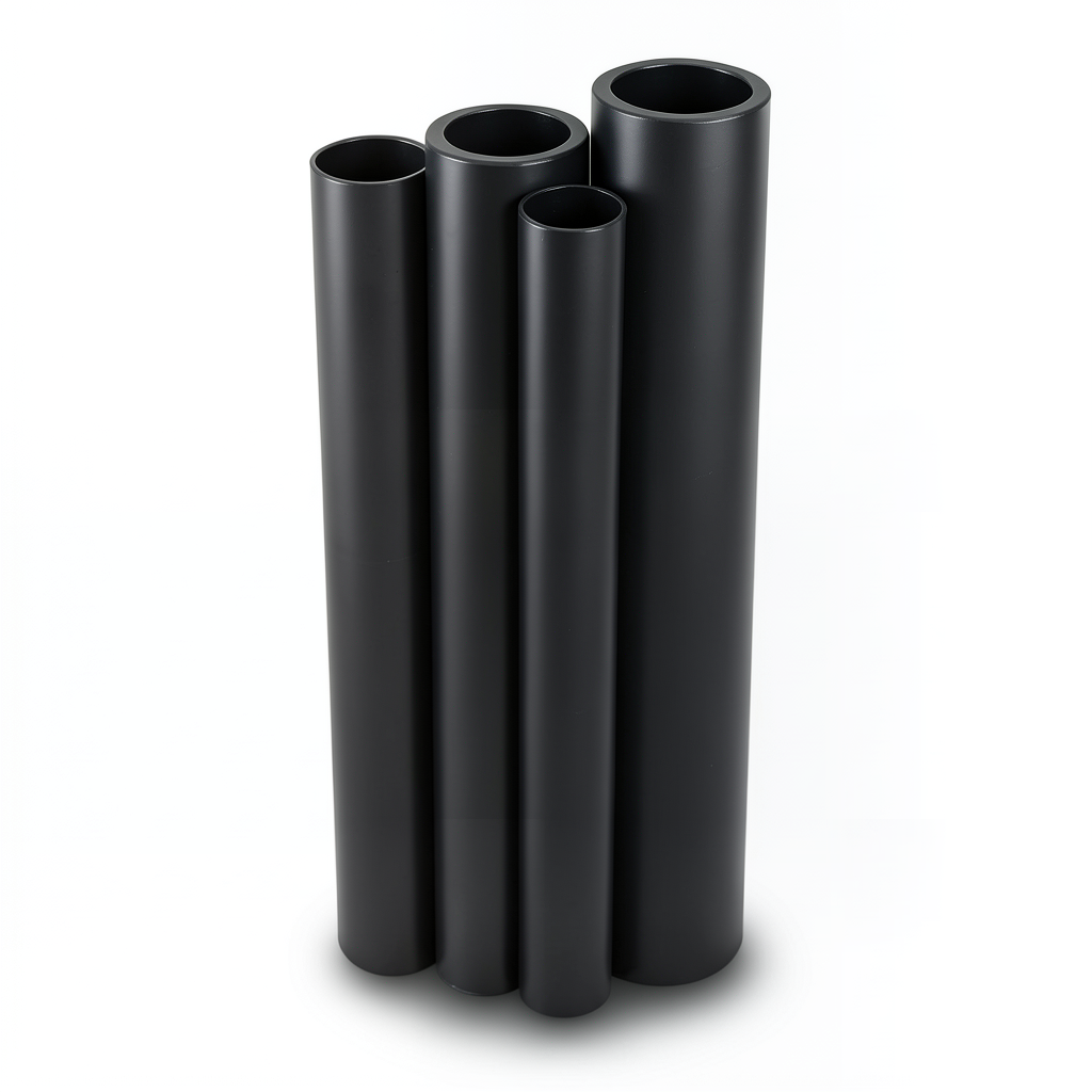 مواسير HDPE PE 100 ضغط 10 بار قطر خارجي 500 مم سمك 29.7 مم لون أسود
