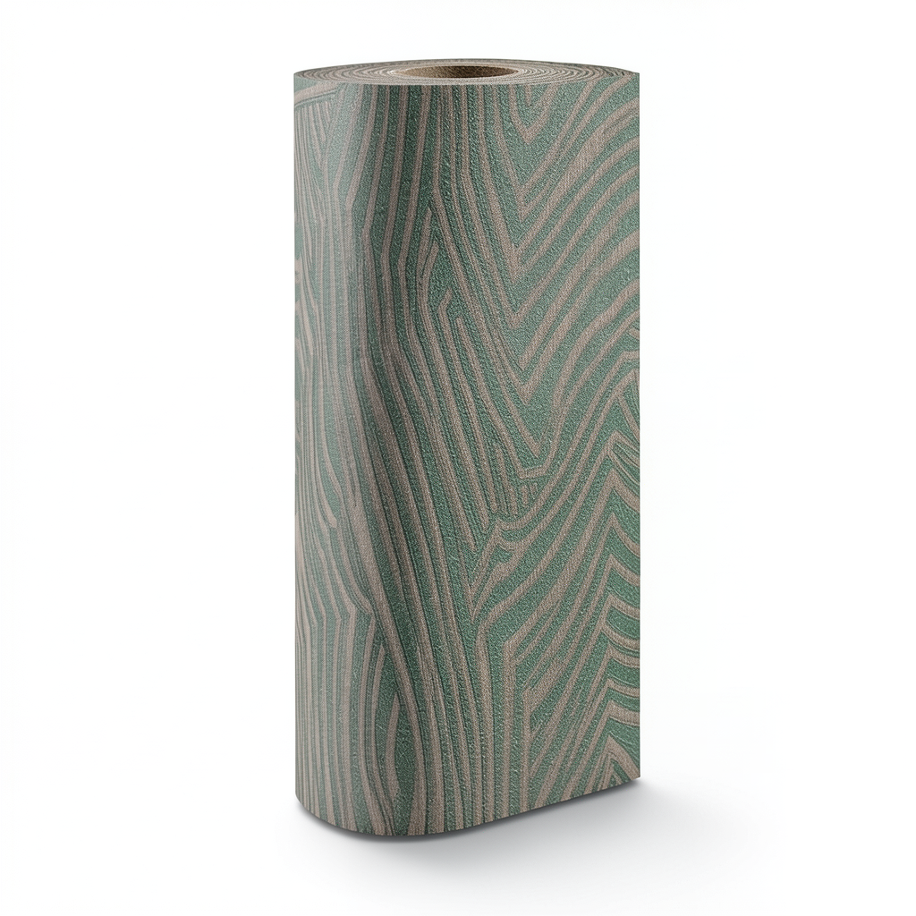 Classic Wall Decoration Vinyl Sheath 15.6m x 106cm Brown on Green