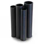 أنابيب HDPE PE 80 ضغط 8 بار قطر 560 مم سمك 33.2 مم لون أسود