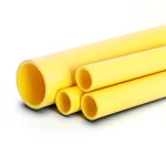 أنابيب HDPE PE 100 ضغط 10 بار قطر خارجي 630 مم سمك 57.3 مم لون أصفر