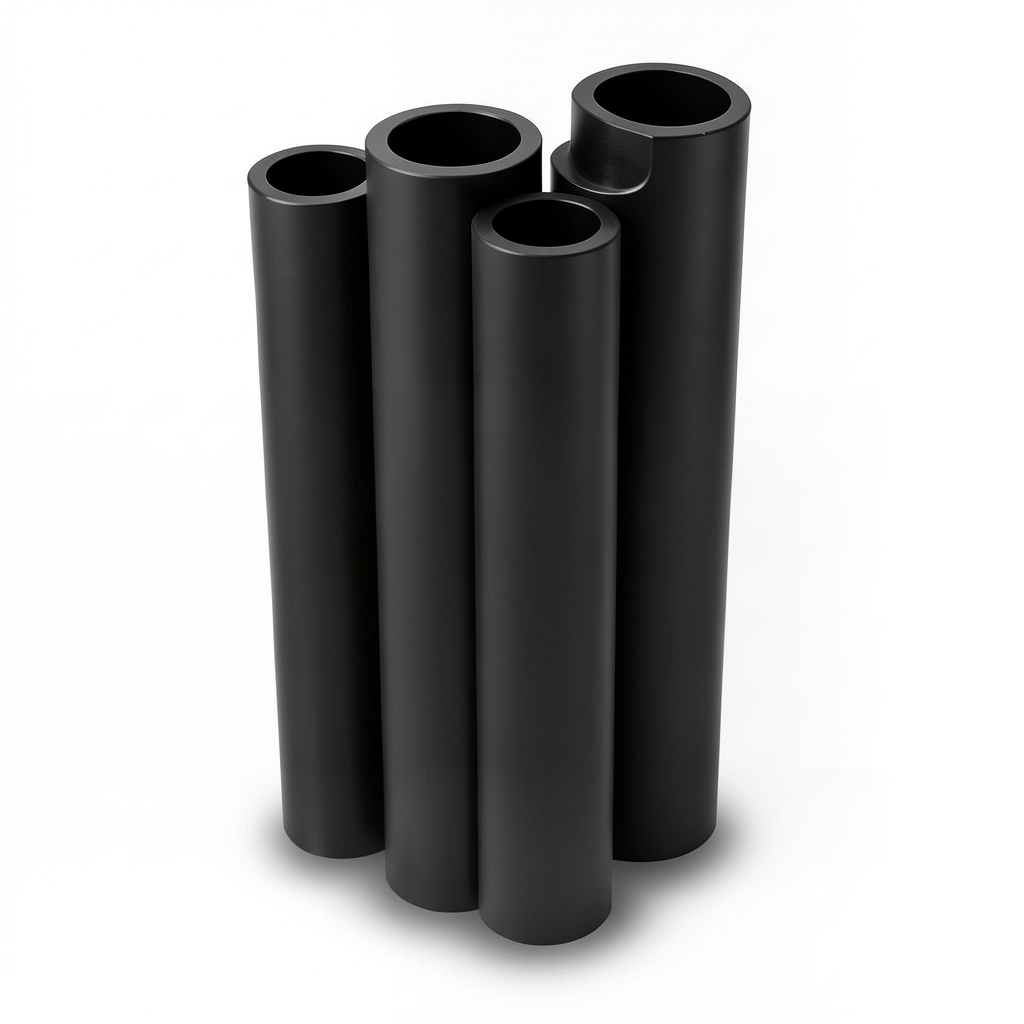 مواسير HDPE PE 100 ضغط 10 بار قطر خارجي 560 مم سمك 33.2 مم لون أسود