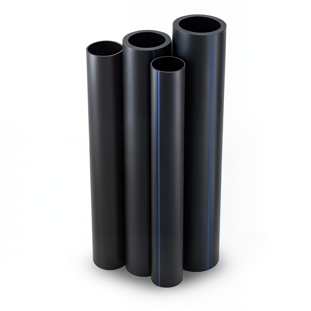 أنابيب HDPE الراجحي PE 80 ضغط 8 بار قطر 630 مم سمك 57.3 مم لون أسود