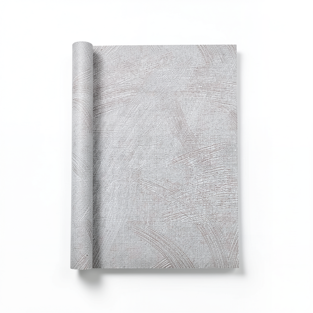 Wallpaper Classic Design 15.6m×106cm Light Gray with Brown