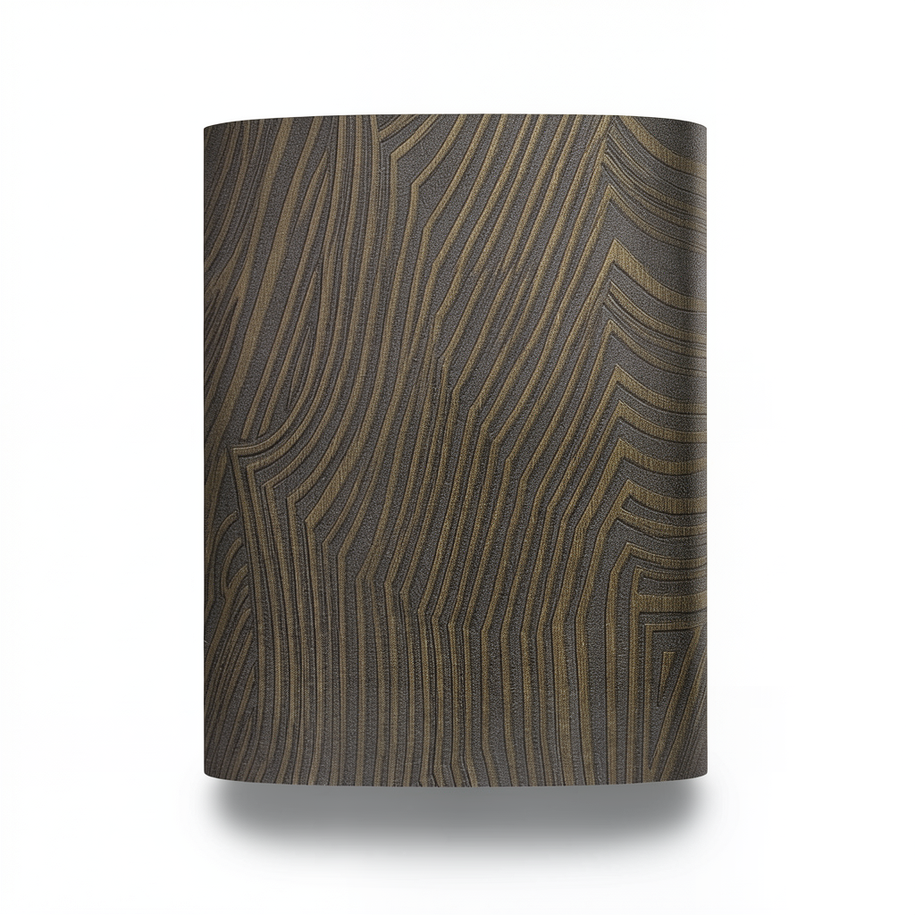 Wallpaper Classic Design 15.6m×106cm Dark Brown with Light Gold
