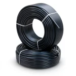 أنابيب HDPE الراجحي PE 100 ضغط 10 بار قطر خارجي 110 مم سمك 10 مم لون أسود