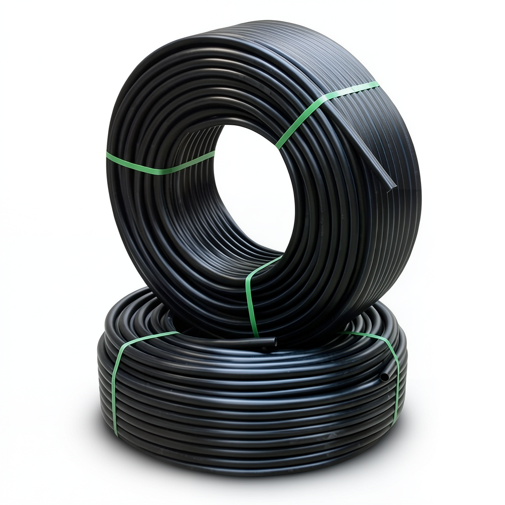 أنابيب HDPE PE 80 ضغط 8 بار قطر 140 مم سمك 8.3 مم لون أسود