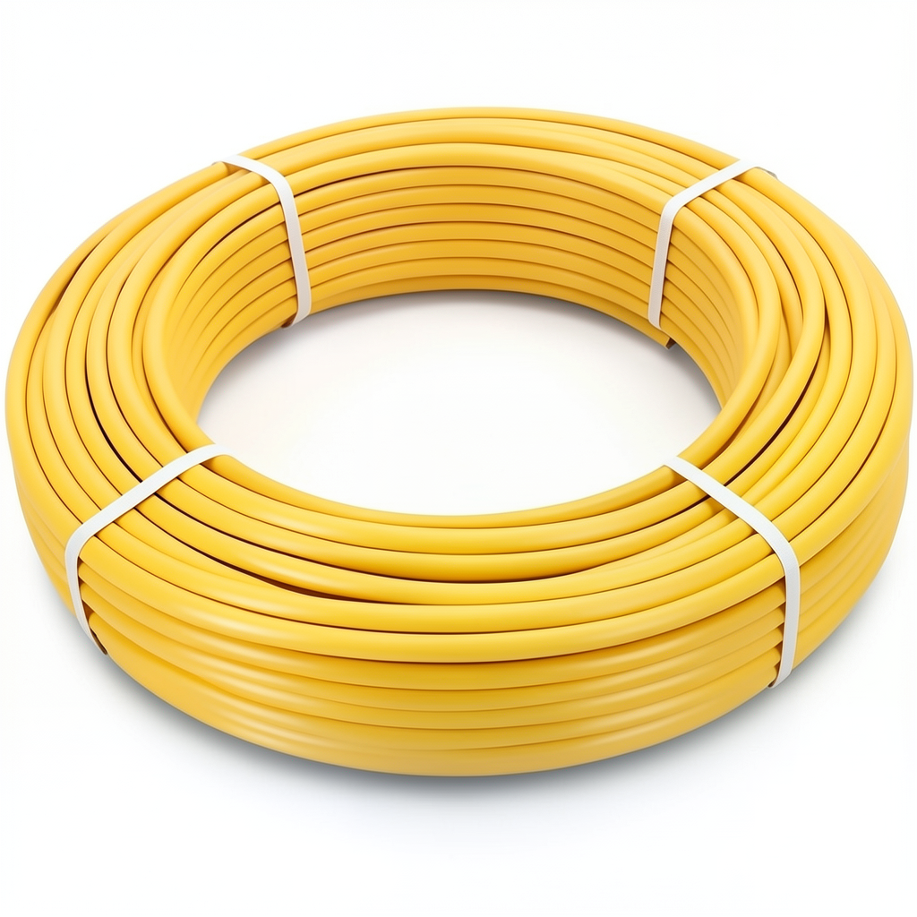 أنابيب HDPE PE 100 ضغط 10 بار قطر 110 مم سمك 10 مم لون أصفر