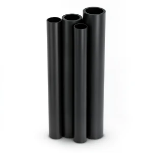 مواسير HDPE PE 80 ضغط 8 بار سمك 10.7 مم قطر خارجي 180 مم لون أسود