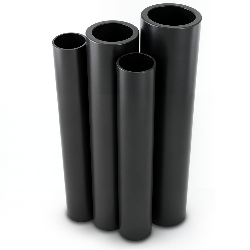 مواسير HDPE الراجحي PE 80 ضغط 8 بار قطر خارجي 200 مم سمك 11.9 مم لون أسود