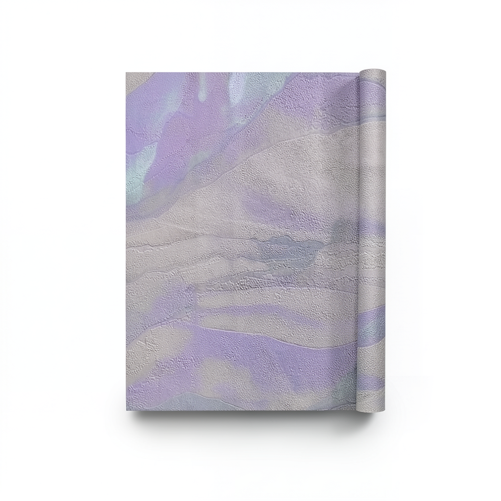 Wallpaper Classic Design 15.6m×106cm Purple Gray Beige