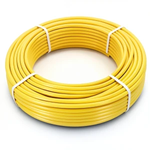 أنابيب HDPE PE 80 ضغط 8 بار قطر خارجي 125 مم سمك 11.4 مم لون أصفر