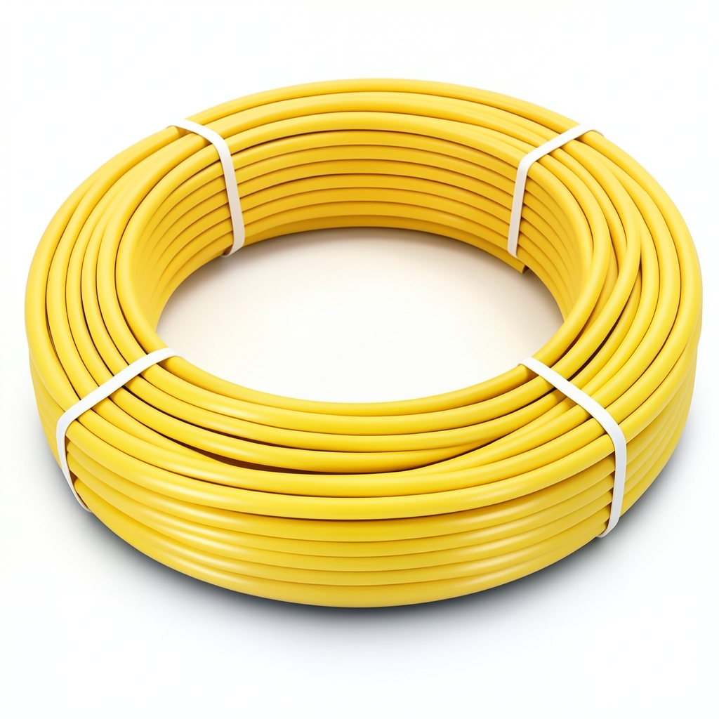 أنابيب HDPE PE 80 ضغط 8 بار قطر خارجي 125 مم سمك 11.4 مم لون أصفر