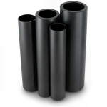 أنابيب HDPE PE 80 ضغط 8 بار قطر خارجي 500 مم سمك 29.7 مم لون أسود