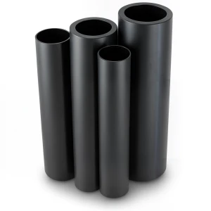 أنابيب HDPE PE 80 ضغط 8 بار قطر خارجي 500 مم سمك 29.7 مم لون أسود