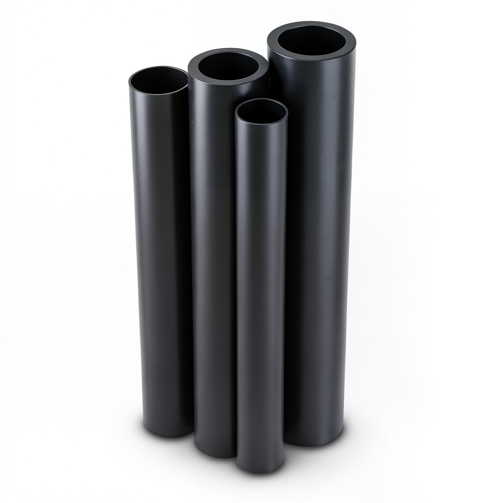 أنابيب HDPE PE 80 ضغط 8 بار قطر 560 مم سمك 33.2 مم لون أسود