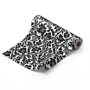Classic Wall Decoration Vinyl Sheath 15.6m x 106cm Black and White