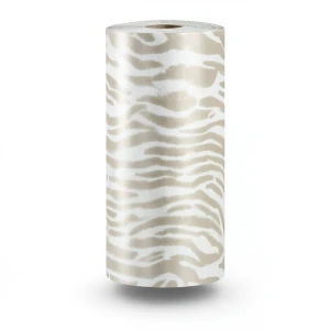 Classic Wallpaper Vinyl Sheath 15.6m x 106cm White and Brown