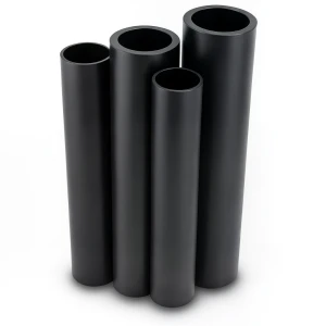 HDPE Pipes PE 80 Pressure 8 Bar Outer Diameter 280 mm Thickness 16.6 mm Black