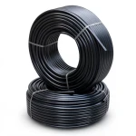 أنابيب HDPE الراجحي PE 80 ضغط 8 بار قطر خارجي 110 مم سمك 6.6 مم لون أسود