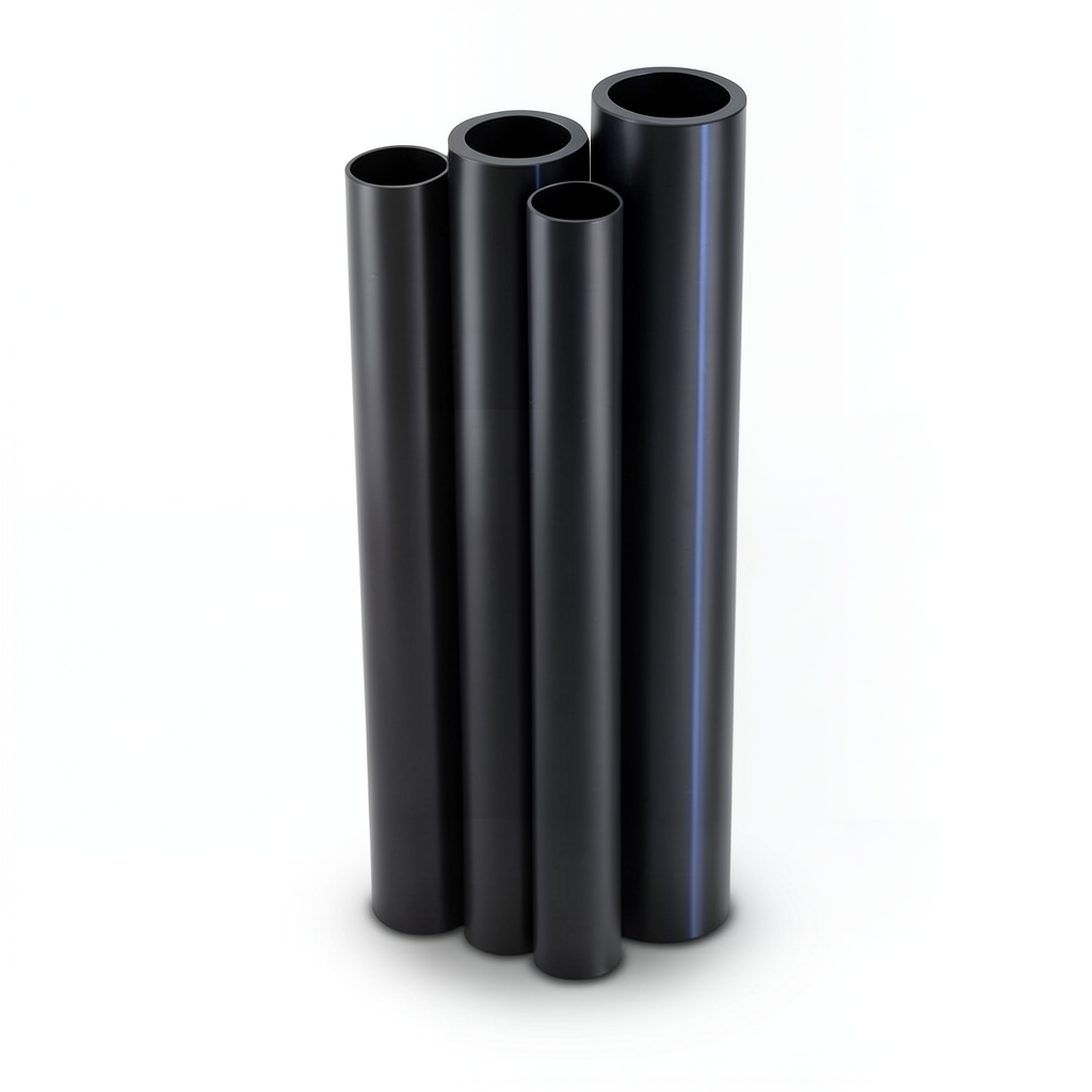 مواسير HDPE PE 80 ضغط 8 بار قطر خارجي 355 مم سمك 21.1 مم لون أسود