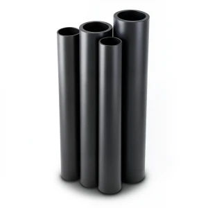 أنابيب HDPE PE 80 ضغط 8 بار قطر خارجي 450 مم سمك 26.7 مم لون أسود