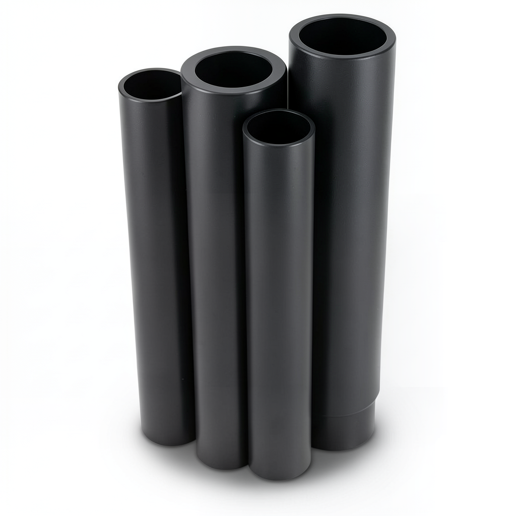 HDPE Pipes PE 80 Pressure 8 Bar Outside Diameter 500 mm Thickness 29.7 mm Black