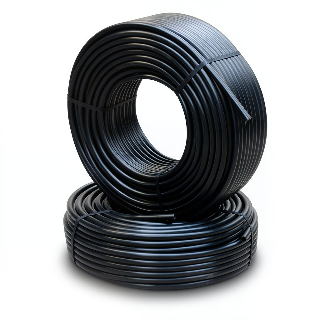 HDPE Pipes PE 100 Pressure 10 Bar Outer Diameter 50 mm Thickness 3 mm Black