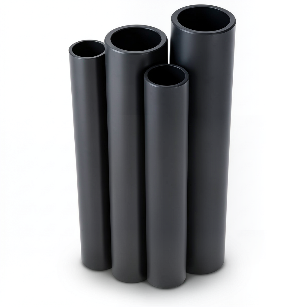 مواسير HDPE الراجحي PE 80 ضغط 8 بار قطر خارجي 200 مم سمك 11.9 مم لون أسود