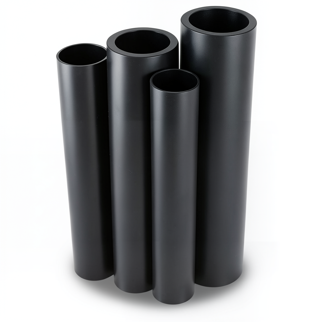 مواسير HDPE PE 100 ضغط 10 بار قطر خارجي 560 مم سمك 33.2 مم لون أسود