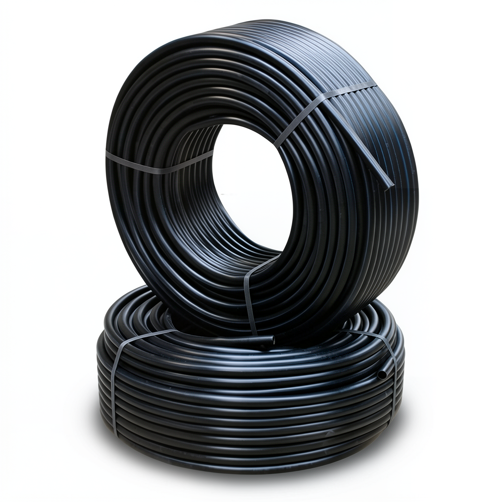 أنابيب HDPE PE 100 ضغط 10 بار قطر خارجي 90 مم سمك 5.4 مم لون أسود