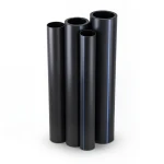 أنابيب HDPE PE 80 ضغط 8 بار قطر خارجي 630 مم سمك 37.4 مم لون أسود