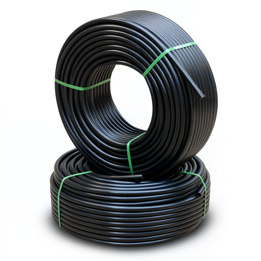 أنابيب HDPE الراجحي PE 80 ضغط 8 بار قطر خارجي 50 مم سمك 3 مم لون أسود