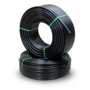 أنابيب HDPE PE 100 ضغط 10 بار قطر خارجي 140 مم سمك 8.3 مم لون أسود