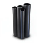 مواسير HDPE PE 100 ضغط 10 بار قطر خارجي 630 مم سمك 37.4 مم لون أسود