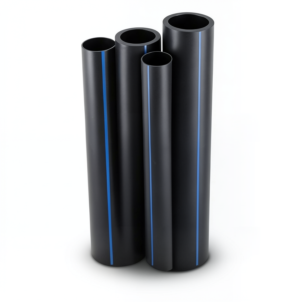 مواسير HDPE PE 100 ضغط 10 بار قطر خارجي 180 مم سمك 10.7 مم لون أسود