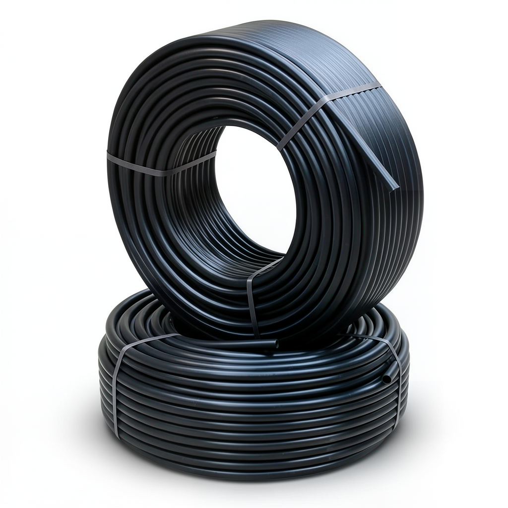 أنابيب HDPE الراجحي PE 80 ضغط 8 بار قطر خارجي 110 مم سمك 6.6 مم لون أسود