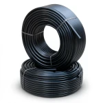 أنابيب HDPE الراجحي PE 80 ضغط 8 بار قطر خارجي 110 مم سمك 6.6 مم لون أسود