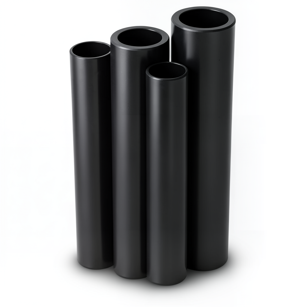 HDPE Pipes PE 100 Pressure 10 Bar Outer Diameter 200 mm Thickness 11.9 mm Black