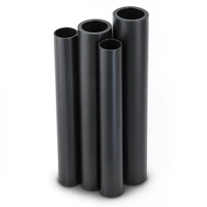 مواسير HDPE PE 80 ضغط 8 بار سمك 10.7 مم قطر خارجي 180 مم لون أسود