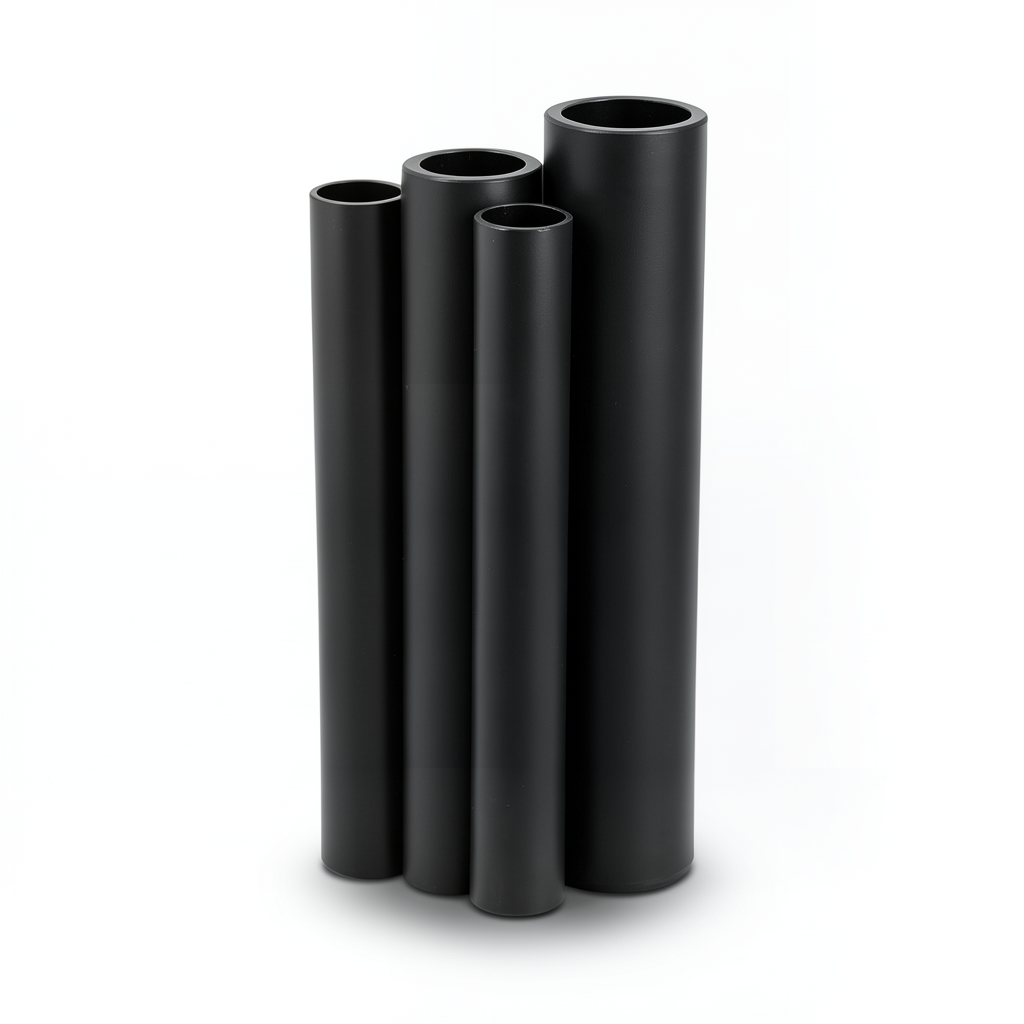 مواسير HDPE الراجحي PE 80 ضغط 8 بار قطر خارجي 200 مم سمك 11.9 مم لون أسود