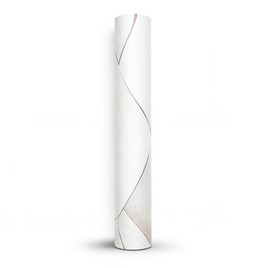 Wall Covering Classic Design 10m×53cm Bright White with Faint Brown