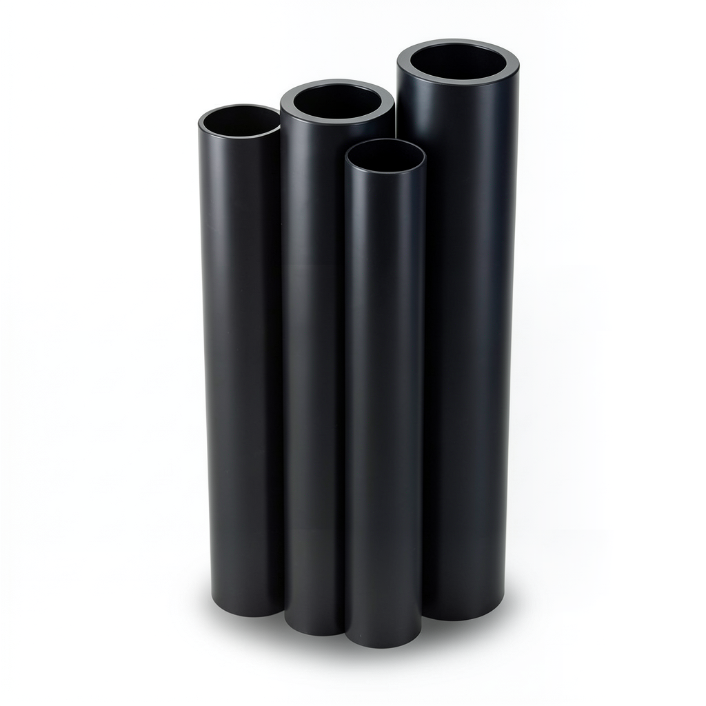مواسير HDPE PE 80 ضغط 8 بار قطر خارجي 280 مم سمك 16.6 مم لون أسود