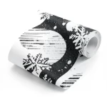 Wallpaper Classic Design 10m×53cm Snowy White on Black